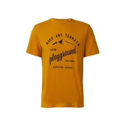 s.Oliver Red Label T-shirt à col rond et imprimé sur le devant - jaune (16D1)