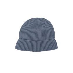 s.Oliver Red Label Gestrickte Baumwoll-Beanie mit Umschlag - blau (5363)
