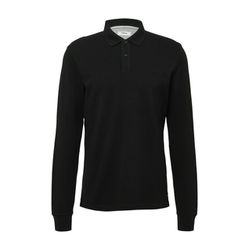 s.Oliver Red Label Long-sleeved polo shirt made of cotton piqué with cuffs - black (9999)