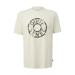 Q/S designed by Basic round neck T-shirt with front print - white (03D0)