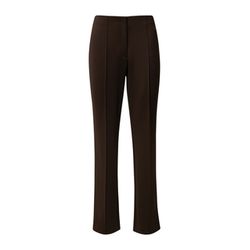 s.Oliver Black Label Straight-leg scuba trousers with pintuck - brown (8944)