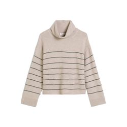 Marc O'Polo Striped turtleneck sweater - beige (J42)