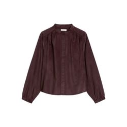 Marc O'Polo Samtbluse aus Bio-Baumwoll-Viskose-Mix - rot (697)