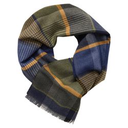 Casamoda Schal mit Karomuster - blau/grün (666)