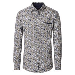 Casamoda Casual Fit: Freizeithemd - blau/grün (300)