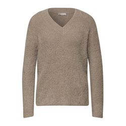 Street One Cozy V-neck sweater - beige (16072)