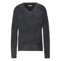 Street One Cozy V-neck sweater - gray (17148)