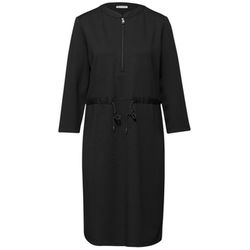 Street One Jersey-Kleid mit Zipper - schwarz (10001)