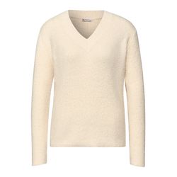 Street One Cozy V-neck sweater - beige (16351)