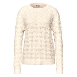 Street One Fluffy textured sweater - beige (16351)