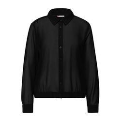 Street One Chiffon Hemdbluse - schwarz (10001)