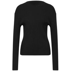 Street One Pullover in ribbed texture - black (10001)