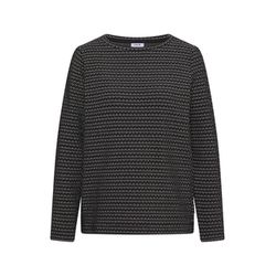 Cecil Two-tone textured shirt - black (20001)