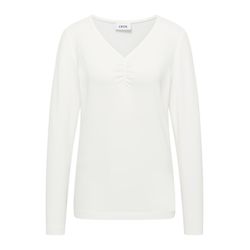 Cecil Basic T-shirt with ruching - white (13474)