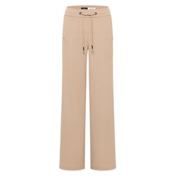 Cecil Wide Leg Twill Pants - beige (16847)
