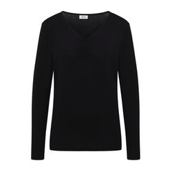 Cecil Basic T-shirt with ruching - black (10001)