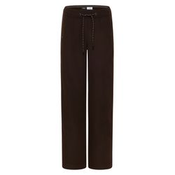 Cecil Wide Leg Twill Pants - brown (16856)