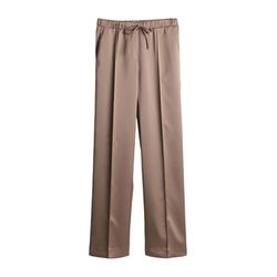 Opus Wide Leg Pants in satin - MELANE COSMIC  - brown (20022)