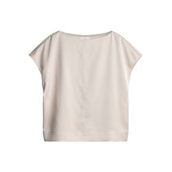 Opus Regular shirt blouse made of shiny satin - Festiva - beige (2068)