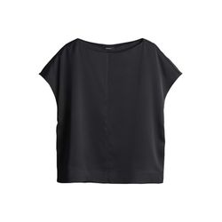 Opus Regular shirt blouse made of shiny satin - Festiva - black (900)