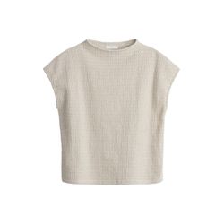 Opus Regular Funnel Neck Shirt mit feiner Struktur - Sorote - beige (20003)