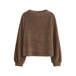 Opus Regular Sweatshirt aus flauschigem Effektgarn - Gufemi - braun (20020)