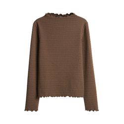 Opus Slim strukturiertes Longsleeve - Sirken - braun (20020)