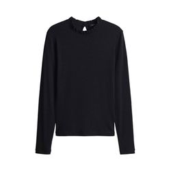 Opus Longsleeve aus schimmernden Jersey - Sanba - schwarz (900)