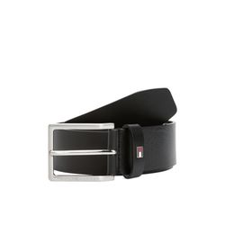 Tommy Hilfiger Ledergürtel mit Flag aus Emaille - schwarz (BDS)