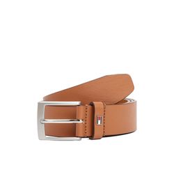 Tommy Hilfiger Leather belt with enamel flag - brown (GB8)