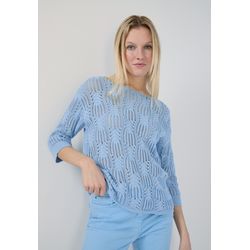 More & More Ajour Pullover   - blau (0319)