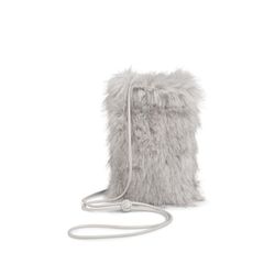 Yaya Plüsch-Telefonbeutel mit Kordel - grau (99001)