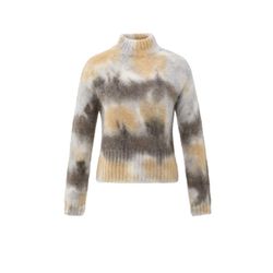 Yaya Knitted jumper with print - yellow/gray (990331)