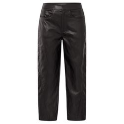 Yaya Faux leather carrot fit trouse - black (99029)
