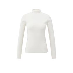 Yaya Top with turtleneck - white (24001)