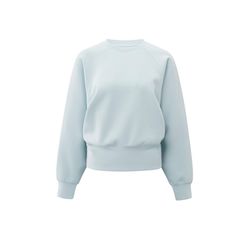 Yaya Raglan sweatshirt with fine rib texture and crew neck - blue (44309)
