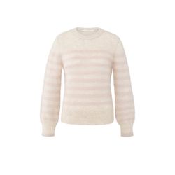 Yaya Striped sweater with round neck and long sleeves - beige/pink (615091)