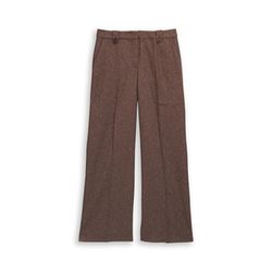 Tom Tailor Wide-leg pants in a mottled look with creases - TTLEA  - brown (39157)