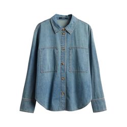 someday Slim denim shirt - Zutie - blue (70274)