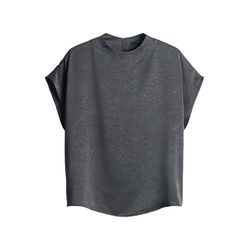 someday Satinbluse mit Crinkle Effekt - Zirken - grau (80015)