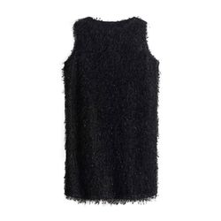 someday Etuikleid in leichter Federoptik - QEDER  - schwarz (900)