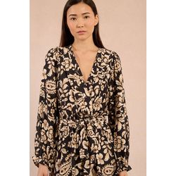 Molly Bracken Wickelkleid - beige/schwarz (Noir Tania)