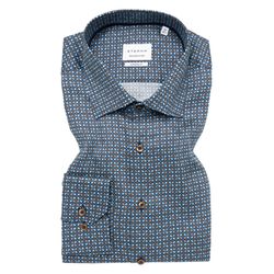 Eterna Modern Fit: Business Shirt - blue/brown (26)