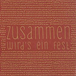 Räder Napkin (33x33cm) - Zusammen wird´s ein Fest - orange (0)