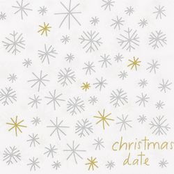 Räder Napkin 33x33cm - Christmas date - white/gold/silver (0)