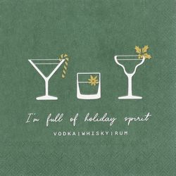 Räder Cocktailserviette 25x25cm - grün (0)