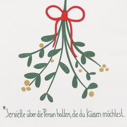 Räder Napkin 33x33cm - Mistletoe - green/white (0)