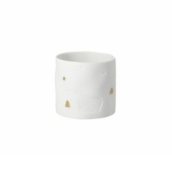 Räder Teelicht - Eisbär (D.7cm H.6,5cm) - weiß/gold (0)