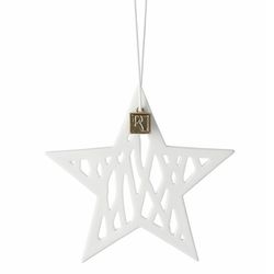 Räder Star pendant braided (8x8cm) - white (0)