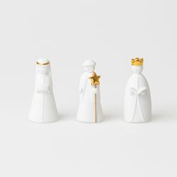 Räder Carol singers, set of 3 - white/gold (0)